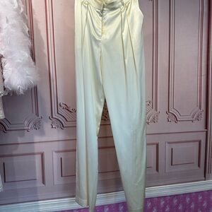 LoveShackFancy Elegant Cream Trousers